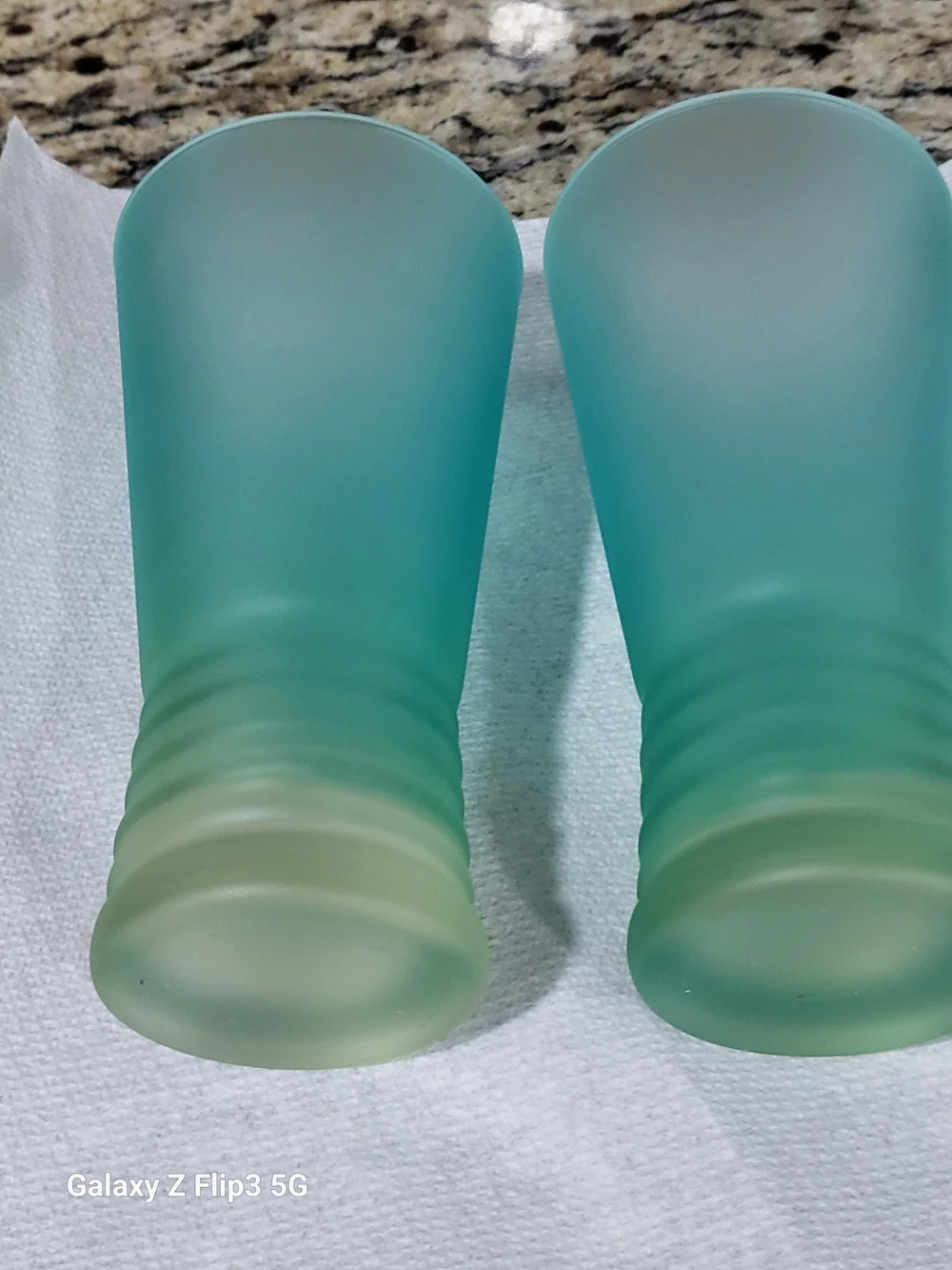 Vintage MCM Frosted Ombré Glass Tumblers 6